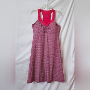 Prana Racerback Shauna Dress Womens M Sporty Athleisure Built in Bra Casual
